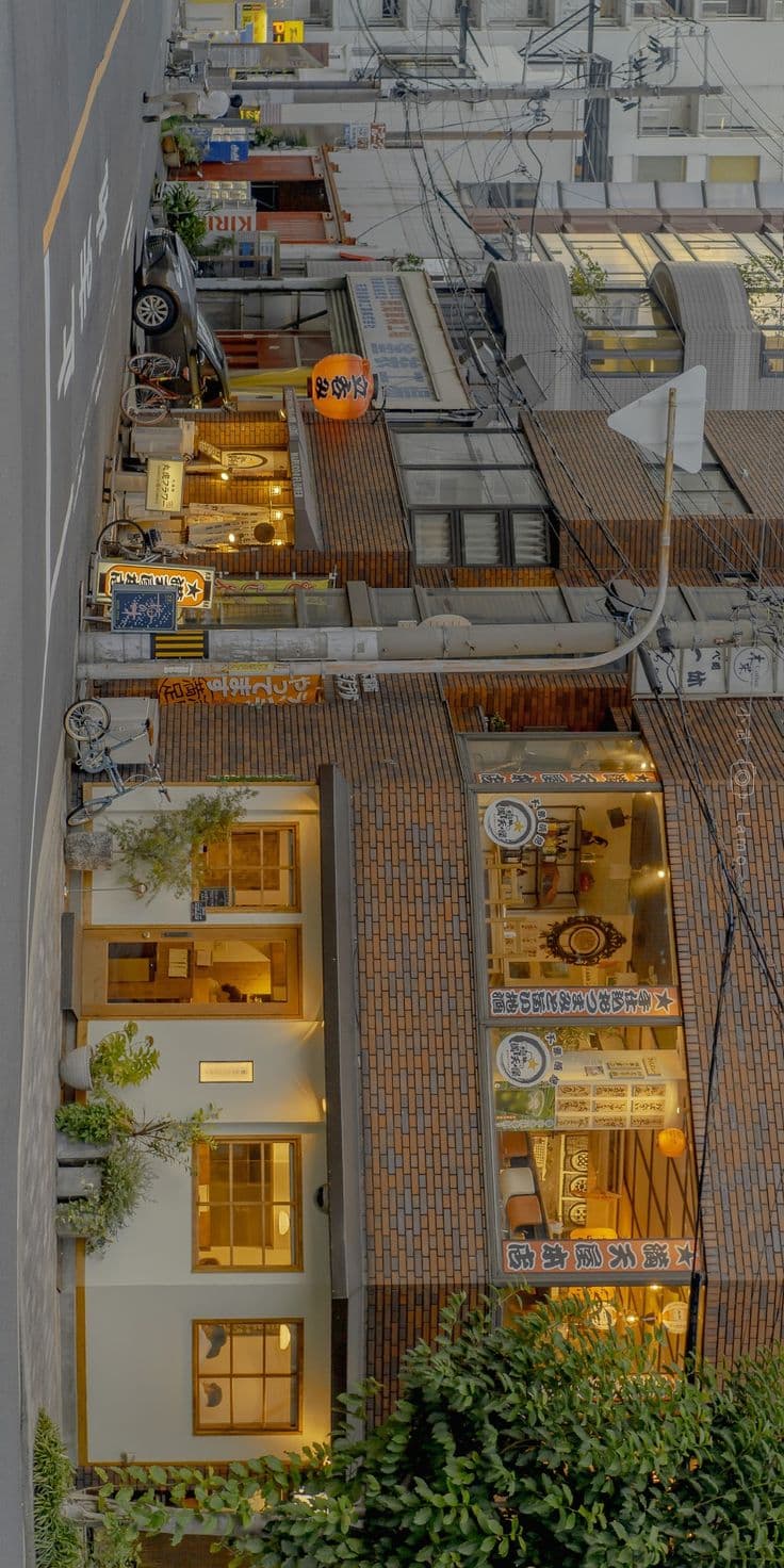 Local Japanese dining street with small restaurants